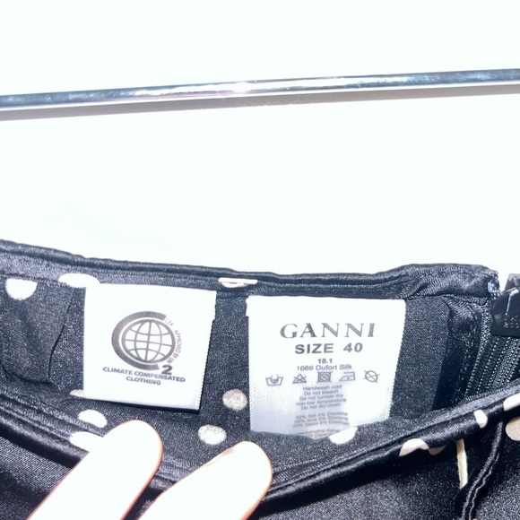 Ganni Dufort Silk Polka Dot Ruffle Skirt - Picture 5 of 7